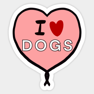 I love dogs in heart shape for dog lovers Sticker